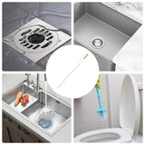 Tube Spiral Cleaning Brush Spiral Bending Hair Catchers Non-slip Dredging Brush Household Cleaning Brushes For Bathroom Sewers