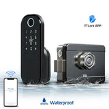Tuya Fingerprint Door Lock Waterproof Outdoor Gate Bluetooth TT Lock Wifi Passcode IC Card Keyless Enter Electronic Lock