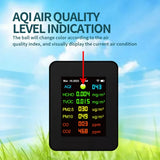 Tuya WIFI 7in1 Air Quality Tester HCHO CO CO2 PM2.5 PM10 TVOC AQI Testing Carbon Dioxide Detector Time Date Display Air Analyzer