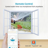 Tuya WiFi Smart Water Valve 1/2" 3/4" Garden Farm Automatic Irrigation 1-Way Water Sprinkler Timer with Alexa & Google Assistant