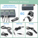 Tuya WiFi Water Quality Tester 8 In 1 S.G/PH/EC/ORP/TDS/CF/SALT/TEMP Measuring Analyzer DIY Water Quality Detector Water Monitor