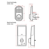 Tuya Wifi Black Smart Door Lock Anti-static Keypad Digital Password Mechanical Key Security Home Electronic Auto Lock