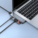 Type-c To HDMI Converter MST Splitter HUB for Apple MacBook Pro Side Dock Expansion 3/4/5/6in1 Multiple Socket Connection