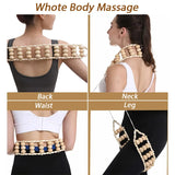 Back Massage Roller Wood Rope Wood Therapy Cellulite Massager Tools Self Massage Device For Neck Leg Back Waist Pain Relief