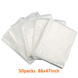 47"x86"  Sauna Blanket Liners Disposable Body Wrap Plastic Sauna Bags 50 Packs Plastic Sheeting Sauna Blanket Accessories