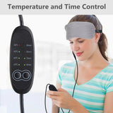 USB Heated Eye Mask For Sleeping Electric Lavender Hot Steam Compress Eye Patches Cold Compress Spa Blindfold Anti-Dark Circles
