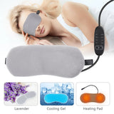 USB Heated Eye Mask For Sleeping Electric Lavender Hot Steam Compress Eye Patches Cold Compress Spa Blindfold Anti-Dark Circles