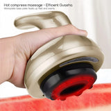 USB Rechargeable Body Guasha Scraping Massager Stimulate Acupoints Cup Suction Meridian Dredge Massage Therapy Slimming Device