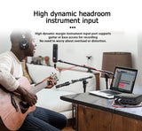 UX22 Audio Interface Soundkarte 24-Bit/192kHz Ad Converter, E-Gitarre Live-Aufnahme Profession Eller Studio-Gesang, Podcast