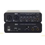 UX22 Audio Interface Soundkarte 24-Bit/192kHz Ad Converter, E-Gitarre Live-Aufnahme Profession Eller Studio-Gesang, Podcast