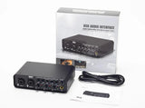 UX22 Audio Interface Soundkarte 24-Bit/192kHz Ad Converter, E-Gitarre Live-Aufnahme Profession Eller Studio-Gesang, Podcast