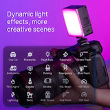 Ulanzi VL49 RGB PRO Updated Full Color LED Video Light 2500mAh 2500K-9000K Camera Light W Honeycomb Diffuser for Photography