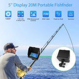 Underwater Fishing Camera 5-Inch 1080P IP68 Waterproof 20M Ice/Sea/River Camera For Fishing Underwater Detection