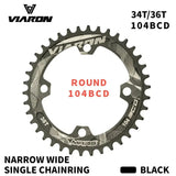 VIARON Folding Bike Chainwheel Positive Negative Tooth Bicycle Disc 34T/36T Aluminum Alloy for MTB Mountain Bike Parts