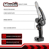 VVOSAI 6 Inch 20V MT-SER Mini Brushless Electric Chain Saw Handheld With Woodworking Pruning One-handed Garden Tools