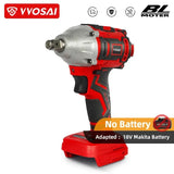 VVOSAI Brushless 1/2" Wrench Impact Electric Screwdriver Cordless Electric Wrench For 18V Makita Lithium Battery
