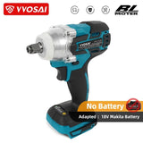 VVOSAI MT-Series 20V Brushless Cordless Electric Impact Wrench Rechargeable 1/2 Socket Wrench Power Tool For 18V Makita Battery