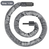 WEST BIKING 100-150cm Bicycle Chain Code Lock Safety 5 Digit Combination Anti-Theft Bicycle Motorcycle Lock E-bike Accessories