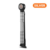 WEST BIKING 120 PSI Bike Pump With Pressure Gauge Aluminum Alloy Tire Inflator Ergonomic hand Pump Extension Hose AV/FV