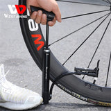 WEST BIKING 120 PSI Dual Cylinder Bicycle Pump With Pressure Gauge Portable Floor Pump For MTB Road Bike Tire Balloon Inflator