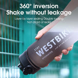 WEST BIKING 1L Sport Water Bottles For Men Women Gradient Portable Bottle Outdoor Road Bike Cycling Running Gym Fitness Bottle