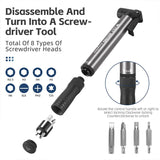 WEST BIKING 2 In 1 Bicycle Pump Mini With Screwdrivers Set Portable Bike Tools Built In Presta and Schrader Nozzle Tire Inflator