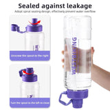 WEST BIKING 2 Liter Transparent Sport Water Bottle Portable MTB Road Bike Bottle Cycling Running Gym Fitness 2L Straw Bottle
