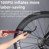 WEST BIKING 3 Color Bicycle Air Pump Portable Tire Inflator Schrader Presta Extension Hose Manual Air Compressor MTB Road Bike