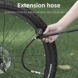 WEST BIKING 300PSI High Pressure Bicycle Air Fork Shock Pump With Gauge & Hose Portable Road Bike Tire Inflator MTB Accessories