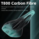 WEST BIKING 3D Printed Road Bike Seat T800 Carbon Speed Saddle Lightweight Short Nose Racing Bike Saddle Bicycle Parts