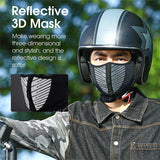 WEST BIKING 3D Reflective Windproof Motorcycle Hood Mask UV Protection Balaclava All Season Cycling Caps Men Running Hiking