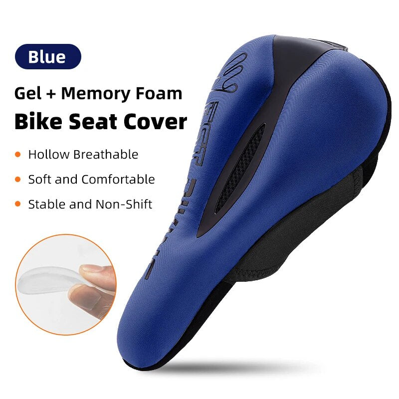 WEST BIKING 6 Color Comfortable Bicycle Seat Covers Soft Gel Memory Foam Saddle Cover Mesh Breathable MTB Road Bike Cushion