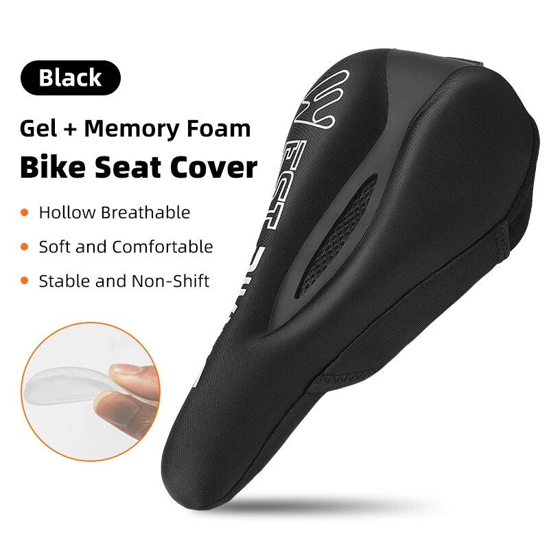 WEST BIKING 6 Color Comfortable Bicycle Seat Covers Soft Gel Memory Foam Saddle Cover Mesh Breathable MTB Road Bike Cushion