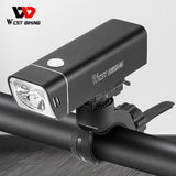 WEST BIKING Anti-Glare Bicycle Headlight USB Rechargable Flashlight IPX6 Waterproof LED MTB Front Light Road Bike Accessories