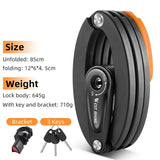 WEST BIKING Anti-Theft Bicycle Folding Lock MTB Road Bike Portable Lock Scooter Ebike Motorcycle Safety Lock Cycling Accessories