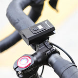WEST BIKING Bicycle Front And Rear Lights Set Digital Power Display Waterproof Dual LED Headlights Rechargable Bike Tail Light
