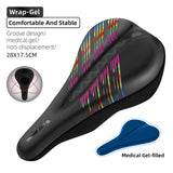 WEST BIKING Bicycle Rainbow Saddle Cover Comfortable Waterproof MTB Cushion Gel Wear-resistant Pad Road Bike Non-Slip Seat Cover