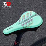 WEST BIKING Bicycle Rainbow Saddle Cover Comfortable Waterproof MTB Cushion Gel Wear-resistant Pad Road Bike Non-Slip Seat Cover