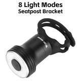 WEST BIKING Bicycle Rear Light Brake Sensor Red Blue Bike Flash Light USB Rechargeable High Visibility Aluminum MTB Taillights