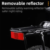 WEST BIKING Bicycle Rear Luggage Rack Cargo Carrier Basket Quick Release Adjustable Trunk Rack With Reflector & Luggage Straps