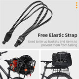 WEST BIKING Bicycle Rear Luggage Rack Cargo Carrier Basket Quick Release Adjustable Trunk Rack With Reflector & Luggage Straps