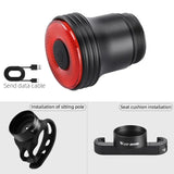 WEST BIKING Bicycle Smart Brake Rear Light Alumimum Alloy IPX6 Taillights Rechargable Auto Start Bike Tail Safety Flash Light