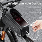 WEST BIKING Bicycle Top Tube Bag Touch Screen Phone Carrier Bag Waterproof EVA Road Bike Cycling Tool Holder Bag MTB Accessories