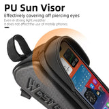 WEST BIKING Bicycle Top Tube Bag Touch Screen Phone Carrier Bag Waterproof EVA Road Bike Cycling Tool Holder Bag MTB Accessories