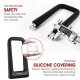 WEST BIKING Bicycle U Lock Anti-theft Safety Bike Lock MTB Road Bike 2 Keys Motorcycle Scooter Cycling Lock Bicycle Accessories