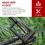 WEST BIKING Bicycle U Lock Anti-theft Safety Bike Lock MTB Road Bike 2 Keys Motorcycle Scooter Cycling Lock Bicycle Accessories