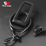 WEST BIKING Bicycle U Lock Anti-theft Safety Bike Lock MTB Road Bike 2 Keys Motorcycle Scooter Cycling Lock Bicycle Accessories