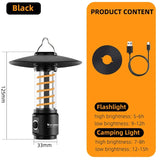 WEST BIKING Camping Lamp Rechargeable Multifunctional Tent Hanger Lantern Outdoor Table Lamp LED Flashlight Camping Supplies