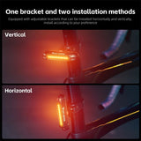 WEST BIKING Colorful Bicycle Rear Light Rechargeable Cycling LED Light Bar High Visibility USB Flash Taillights Bike Accessories