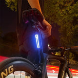 WEST BIKING Colorful Bicycle Tail Light Aluminum Alloy USB Rechargeable LED Light Bar Portable Helmet Rear Light Bike Accessorie